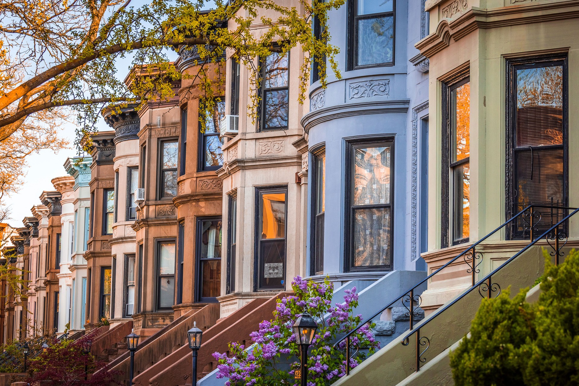 Colorful Brooklyn Brownstones